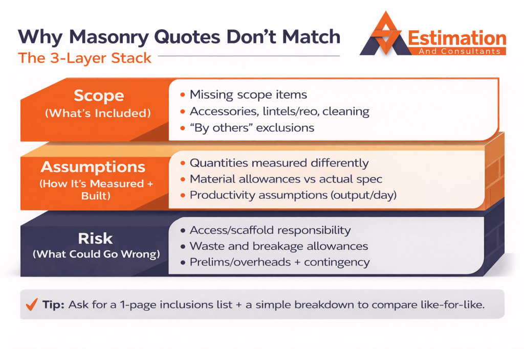 Masonry Estimating Service Flowchart