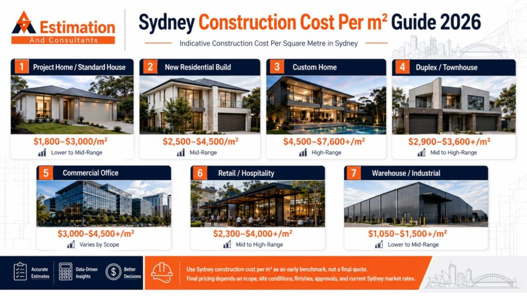 Sydney Construction Cost Per m² Guide 2026